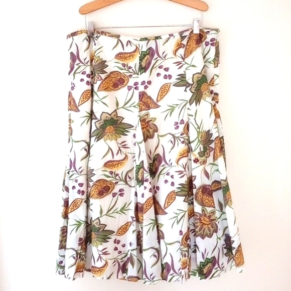 Grace Elements Trumpet Skirt, Size 14 Botanical Print - Picture 1 of 7